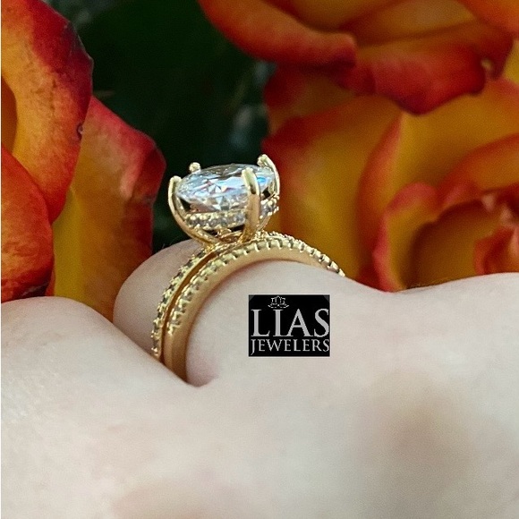 New 18k yellow gold wedding ring set - Picture 2 of 5